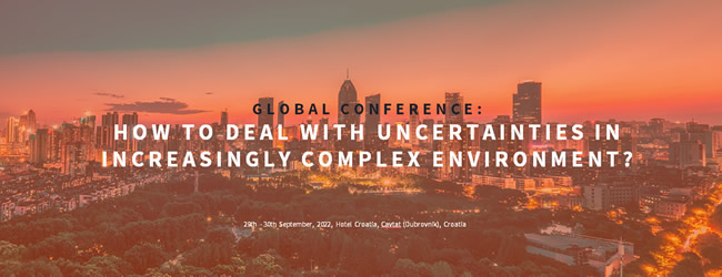 Announcement about the International Conference: How to deal with uncertainties in increasingly complex environment? (New cartography of risks and crises)